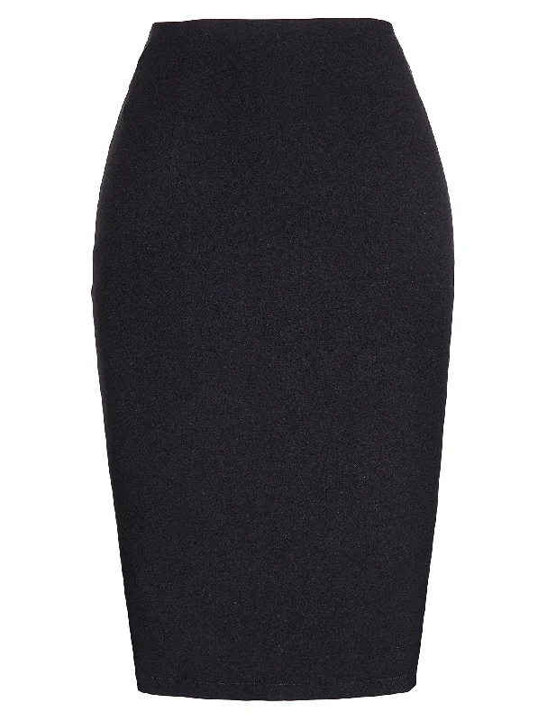 Occident Women’s OL High Stretchy Hips-Wrapped Pencil Skirt wool skirt sturdy