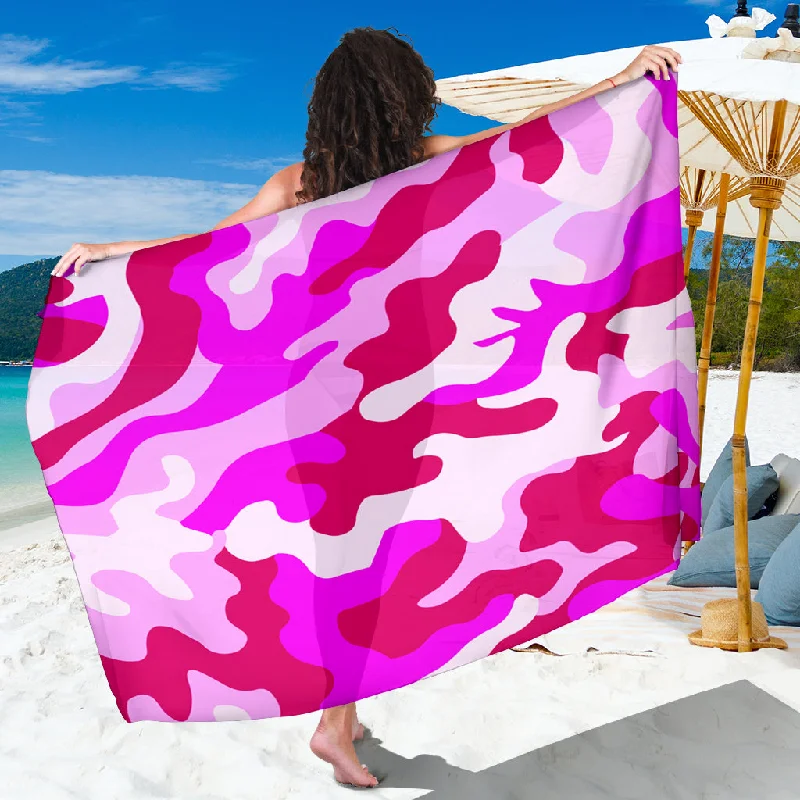 Pink Camouflage Scarf Sarong corduroy skirt comfortable