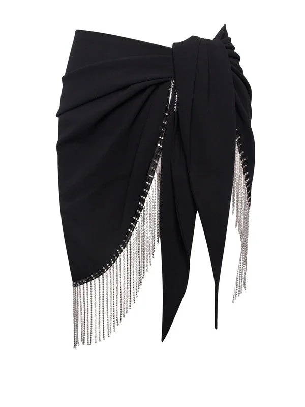 QUILL BLACK COVER UP SARONG SKIRT lace skirt romantic