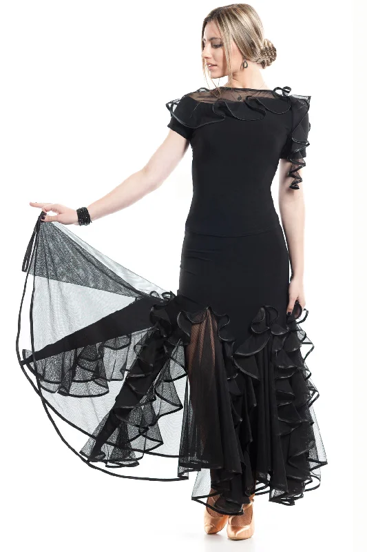 "Raffaella" Ballroom Dance Skirt wool skirt warm