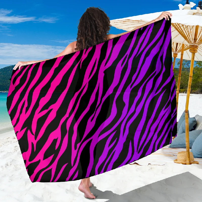 Rainbow Zebra Scarf Sarong midi skirt versatile