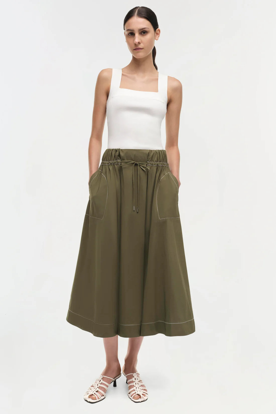 Tona Midi Skirt chiffon skirt airy