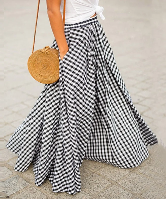 Casual Swing Falda Maxi Skirt linen skirt natural