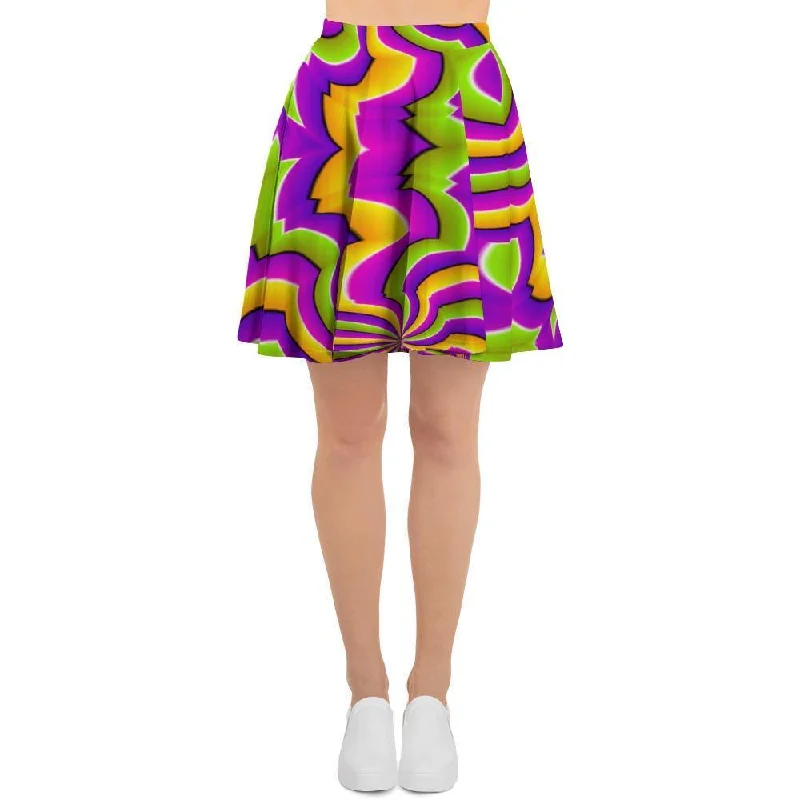 Zigzag Psychedelic Optical illusion Women's Skirt velvet skirt plush